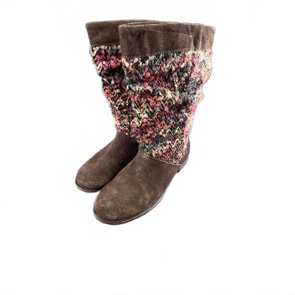 TOMS Suede & Sweater Knit Slouch Boots –Never Worn-Women’s Size 8